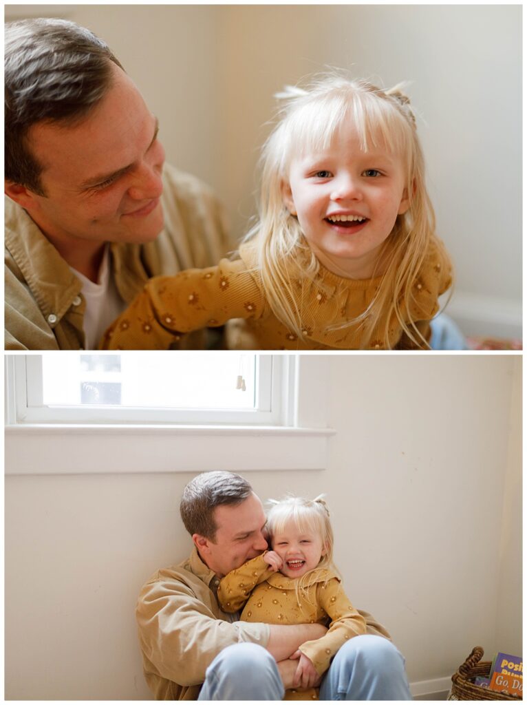 baltimore dad and daughter smiling 